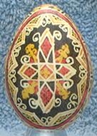 T001 Ukrainian pysanka turkey egg for sale